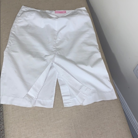 White stretchy a -line skirt - Picture 8 of 8